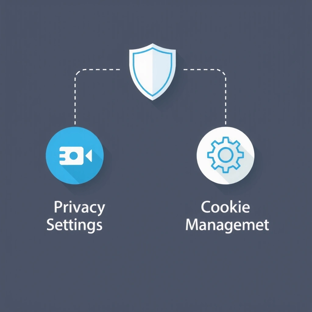 Illustration showing cookie management options and privacy controls
