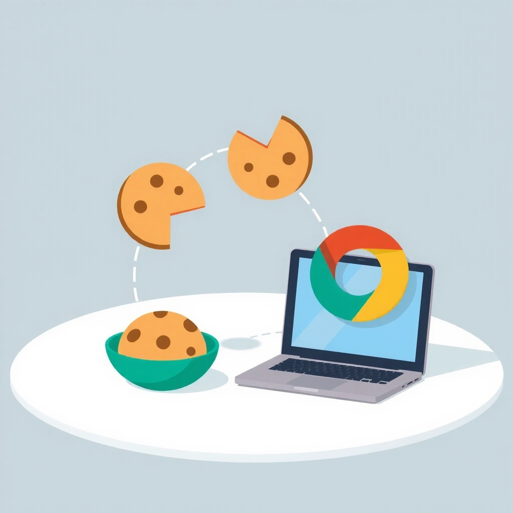 Illustration showing how cookies work on websites